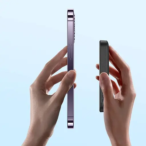 Портативна батарея - магнітний акумулятор Baseus Magnetic Mini Air 10000mAh 20 W чорний - фото 4