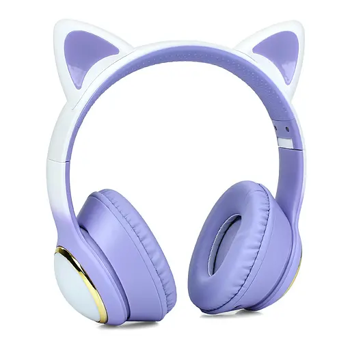 Навушники AKZ65, Bluetooth із вушками, до 10 метрів, FM-радіо, TF-слот, 32 Ом, 20 Гц - 20 кГц, фіолетові - фото 2