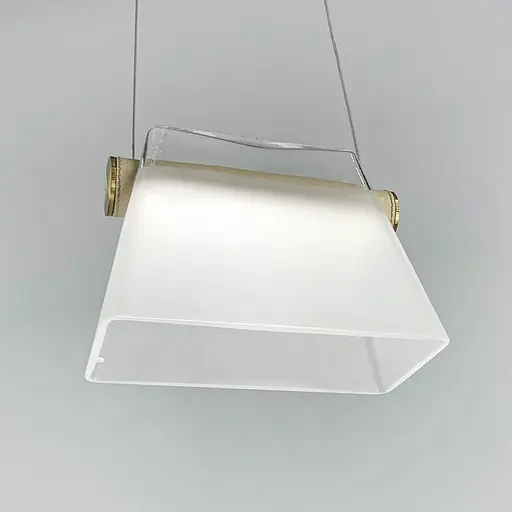 Підвіс із прозорим плафоном та фурнітурою з екошкіри | Арт. CO 7 CL | Line F - фото 8