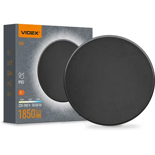 Світильник LED Videx WL03 настінний IP65, 18W 3000K-4000K-6500K Black (VL-WL03-18CB)