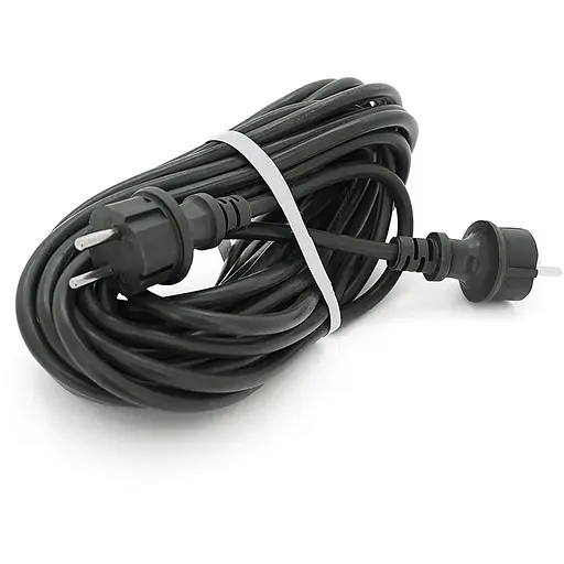 Кабель с двумя литыми вилками для подключения генератора, удлинитель 10 м ГОСТ 2х2,5мм² (4100Вт, 16А, 250В)