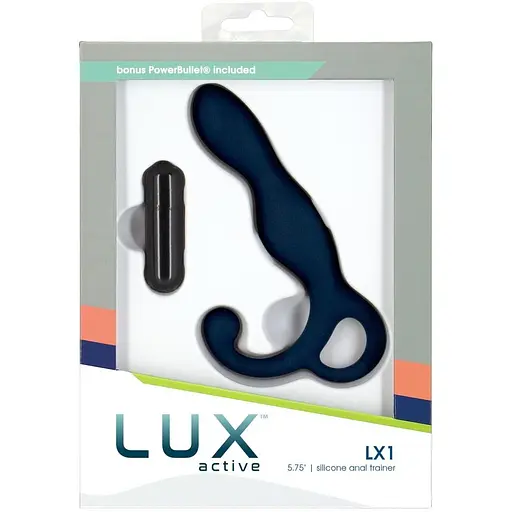 Масажер простати Lux Active LX1 Anal Trainer 5.75" Dark Blue віброкуля в комплекті - фото 4