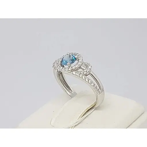 Серебряное кольцо Агни Сьюпремо с кварцем и фианитами. 1525/1Р-QLB 16 - фото 3