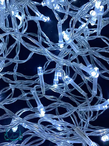 Світлодіодна гірлянда Бахрома на вікно Холодне світло 2,5 метра 100 лампочок Laplandia світлодіодна від мережі (w.02.5Т.100+) - фото 4