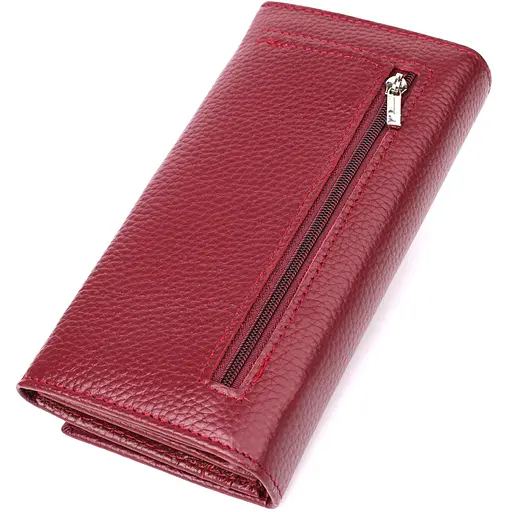 Практичний вертикальний гаманець із натуральної шкіри ST Leather 17.5х9х3 см acs0029651 - фото 2