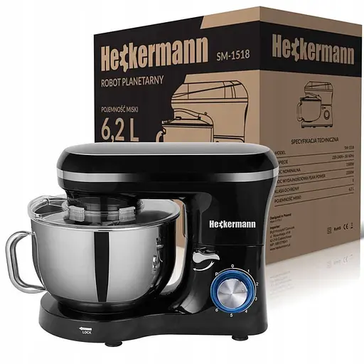 Тестомес миксер планетарный Heckermann 2200 Вт - фото 5