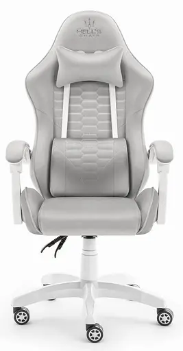 Компьютерное кресло Hell's HC-1000 Grey White (тканина) - фото 1