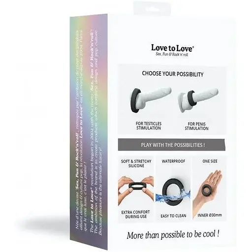 Эрекционное кольцо широкое Love To Love Cool Ring - Black Onyx - фото 7