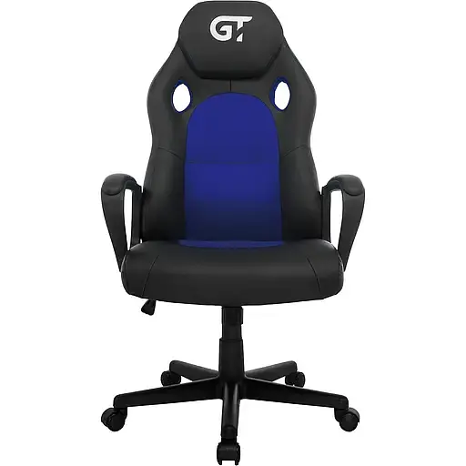 Геймерское кресло GT Racer черное с синим (X-2640 Black/Blue) - фото 1