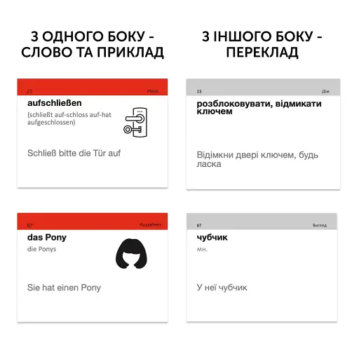 Картки для вивчення німецької мови.Німецька В2.2 (500) вище середнього - фото 2