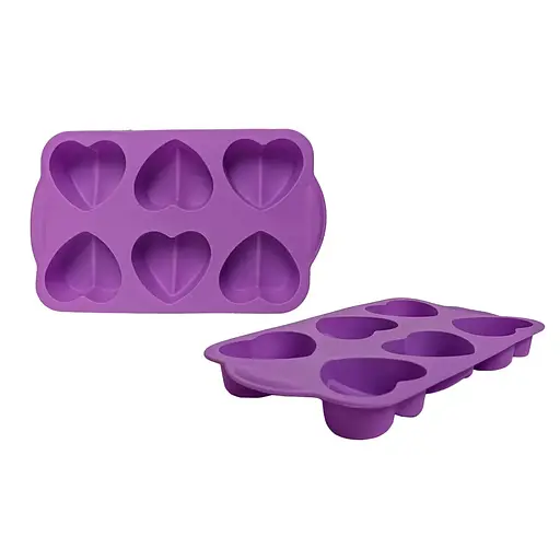 Силиконовая форма сердца на 6 шт. Gusto 26 х 16 х 3 см GT-S-205 (138648)
