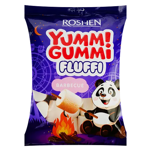 Цукерки маршмеллоу Roshen Yummi Gummi Fluffi Barbecue 200 г