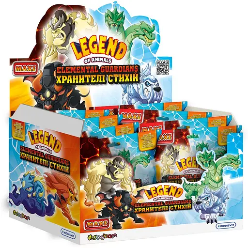 Дисплей стретч-іграшок Sbabam Legend of animals Максі - Хранителі стихій 10 шт. (162/CN23-CDU) - фото 2