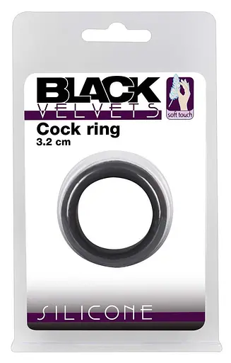 Эрекционное кольцо Black Velvets Cock Ring 3.2 см черный - фото 2