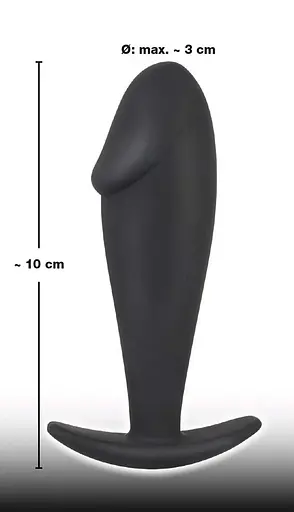 Анальна пробка Orion Black Velvets Butt Plug 10 см (чорний) - фото 7