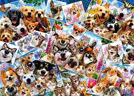 Пазл Anatolian Селфи животных коллаж 2000 эл. (3947) - фото 2