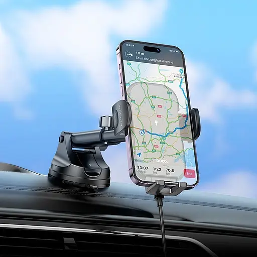 Автотримач із бездротовою зарядкою Hoco HW5 Journey Black (601450) [151337] - фото 10