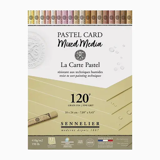 Блок пастельной бумаги Sennelier Pastel Card, 18×24 см, 12 листов, Неаполитанский желтый