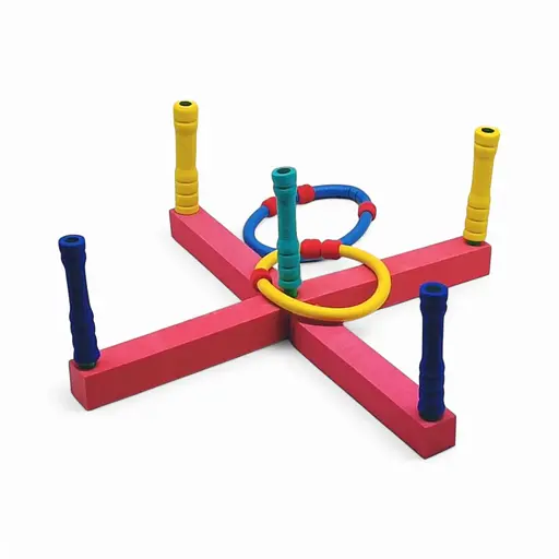 Кольцеброс 001 мягкий, 6 колец, р-р игрушки – 41*41*14 см , в коробке (6900001619932) - фото 2