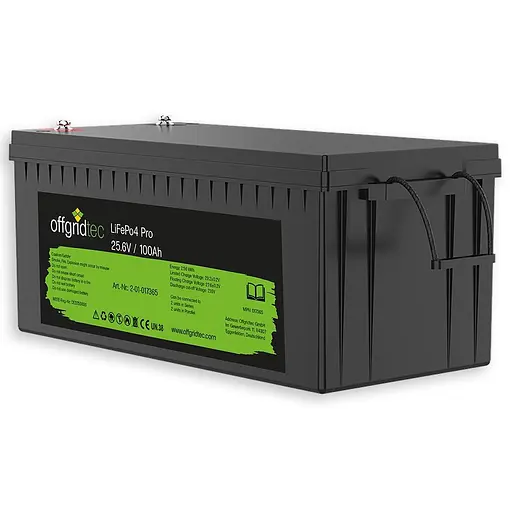 Аккумулятор AGM Offgridtec LiFePO4 25.6V 100 Ah 100А BMS 2560 Wh - фото 2