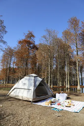 Автоматическая палатка большая на 3–4 человека с 2 входами водонепроницаемая 200×230×140 песочно-бежевая OldBro CC-BJL-A05 - фото 5