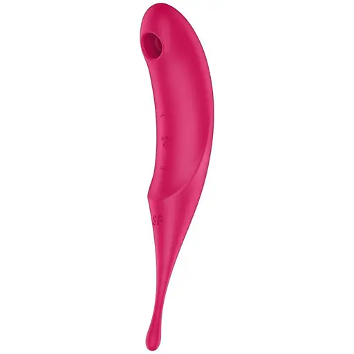 Вакуумний стимулятор клітора з вібрацією Satisfyer Twirling Pro червоний