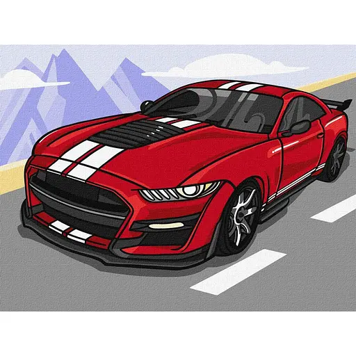 Картина по номерам "Круте авто" KHO1202 30х40 см