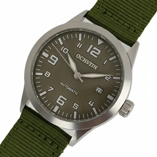 Годинник Ochstin Military Hook Green, 2 ремінця - фото 2