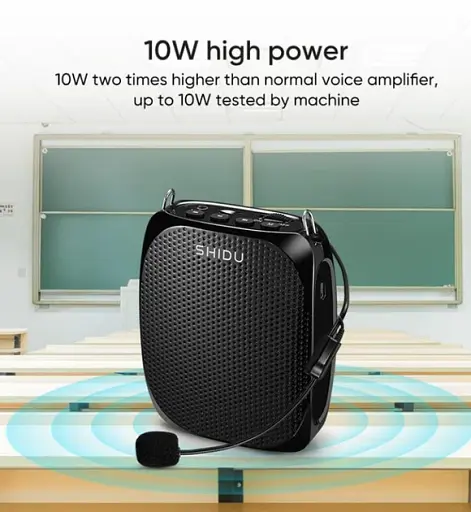 Портативний підсилювач голосу для гідів, учителів SHIDU S258, 10 Вт - фото 2