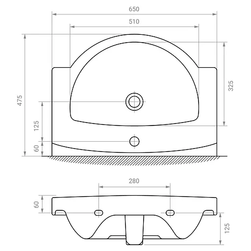 Тумба універсальна RJ Toft-L із умивальником Freja L71965000 65 см Білий RJFU026-4165WHSET(RJFU026-4165WH + L71965000 Білий - фото 3