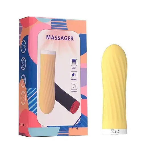 Міні-вібратор «Rechargeable Silicone Touch» 10 режимів вібрації жовтий K0984-2 - фото 1
