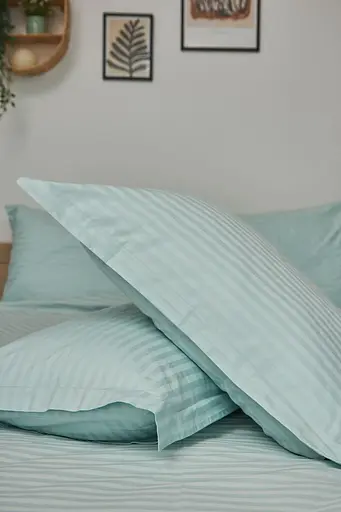 Комплект постельного белья Moon&Star Детский 110x140 см наволочки 2x50x50 см Stripe Mint Satin Stripe - фото 7