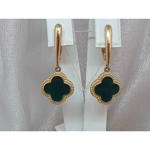 Золоті сережки Імперія золота з емаллю. СБ1206(2)ЛИ - фото 3