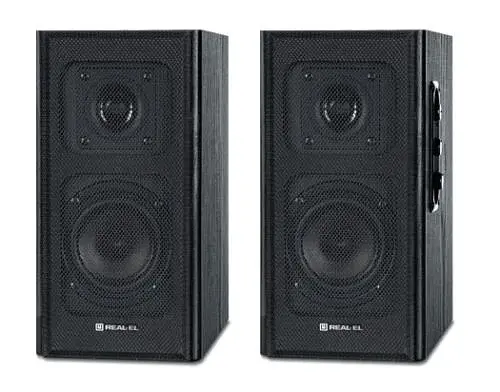 Колонки 2.0 Real-El S-250 Black, 2 x 10 Вт, МДФ, живлення від мережі 220V, керування збоку (S-250) - фото 4