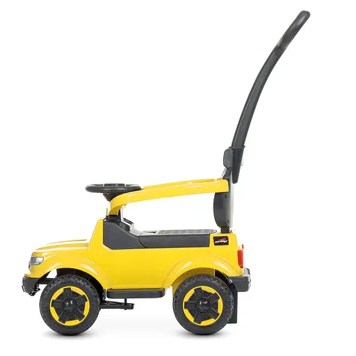 Каталка-толокар Bambi M 4564B 2-в-1 жовтий з батьківською ручкою, музикою та світлом - фото 6