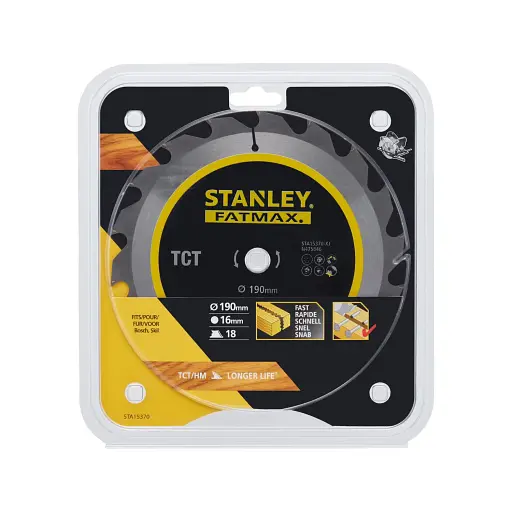 Диск пильный Stanley Fatmax TCT для древесины и фанеры 190 х 16 мм 18 зубьев (STA15370) - фото 2