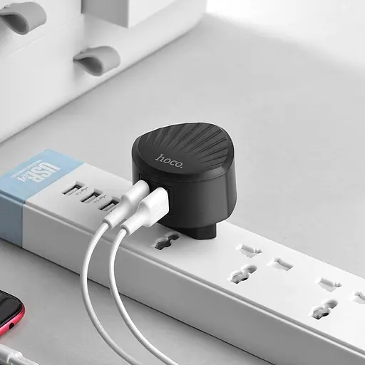 СЗУ Hoco C67A Shell 2.4 A/2 USB White - фото 3