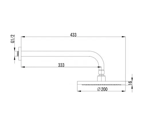 Верхний душ 300 мм Imprese Breclav 15245WS, Хром - фото 2