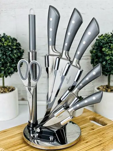 Набор ножей для кухни с подставкой Bohmann BH-6040 кухонные ножи и подставки - фото 1
