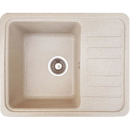 Гранітна кухонна мийка Romzha Regula 57 Bezhvy (402) з крилом - фото 1