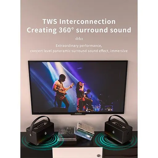 Колонка бездротова — караоке Xdobo Mirage 130W - фото 4