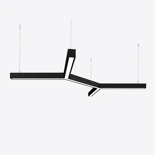 Світлодіодний світильник X-LED 100ВТ Star чорний (870*740*43) LSNS-100b - фото 1