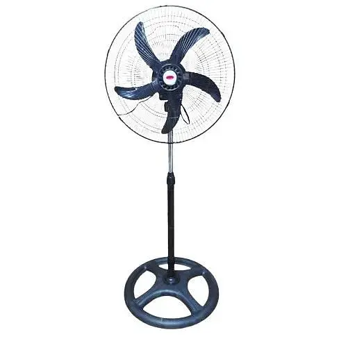 Напольный вентилятор Wimpex WX-1811 200Вт 50см с защитной решеткой и регулировкой высоты 30м² Черный - фото 1