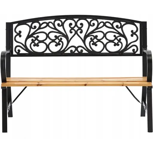 Скамейка для сада Chomik Garden Line Sunny с декоративной спинкой - фото 2