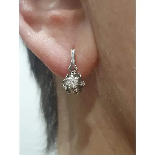 Золоті сережки Геліос з діамантами. 1В41206136/11 - фото 2