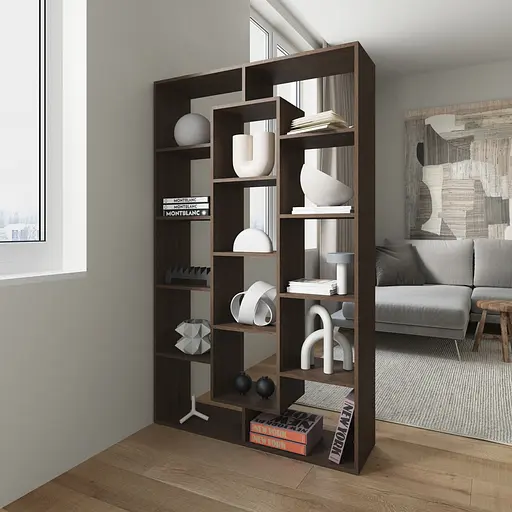 Книжная полка стеллаж Vays M-7 на 14 ячеек ЛДСП 108x29x178 см для дома офиса детской или гостиной - фото 3