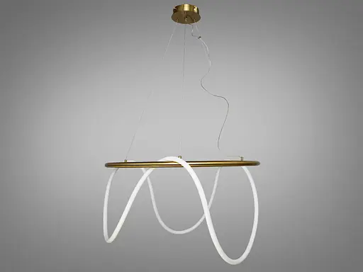 Мінімалістична кругла світлодіодна люстра Шланг для арт зони, 32 Вт - фото 1