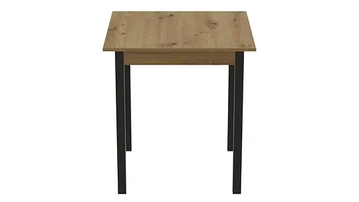 Стіл кухонний Ferrum-decor Агата 75x80x80 Чорний ДСП Дуб Артізан 16мм (FRD-105679)