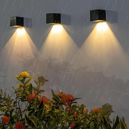 Водонепроникний Настінний Світильник На Сонячній Енергії Для Патіо Двору Зовнішня Під'їзна Доріжка, Багатофункціональний - фото 5