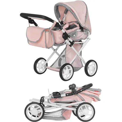 Кукольная коляска Carrello Unico 9346 Pink - фото 3